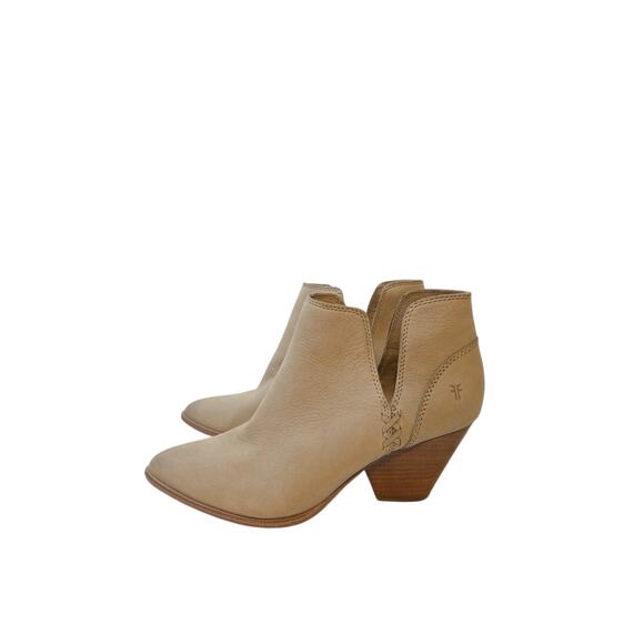 Frye Shoes - Frye Boots Women 7.5M Reina Cut Out Ankle Bootie Taupe Poined Toe Cuban 3478394